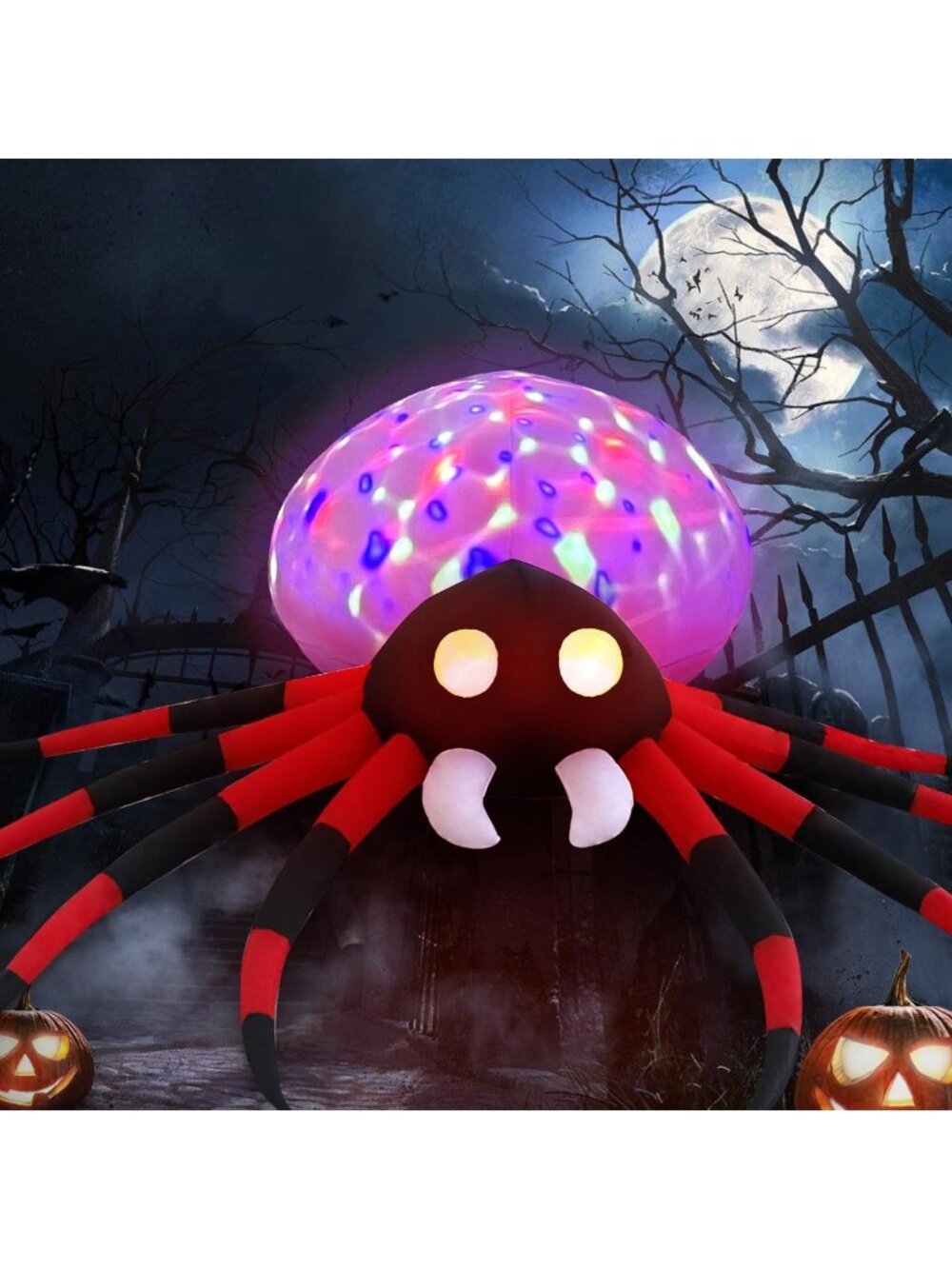 🎃 8.5 FT Spider Halloween Inflatable Outdoor Yard Decor LED Lights Blow Up